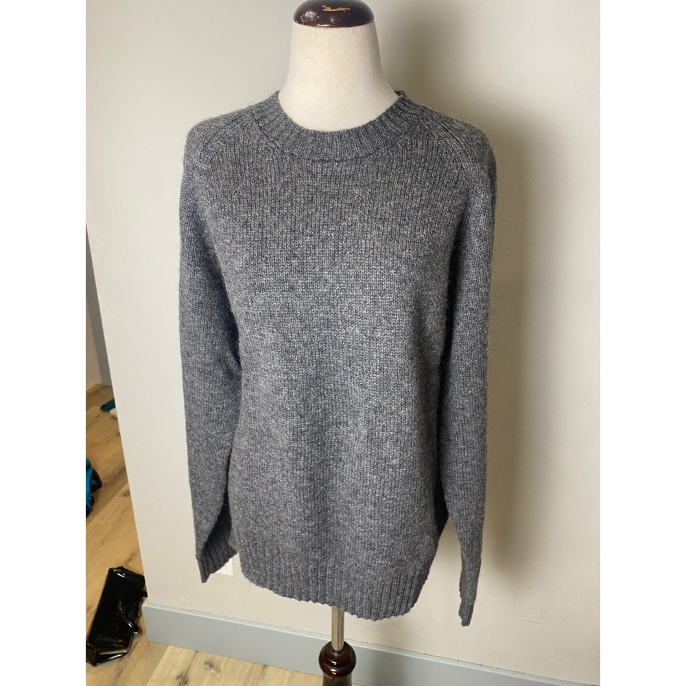 Vintage Eastern Mountain Sports Gray Wool Blend Crewneck Sweater XL New Zealand